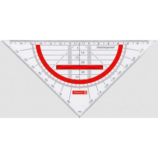 BRUNNEN Geometrie-Dreieck 16cm Griff red