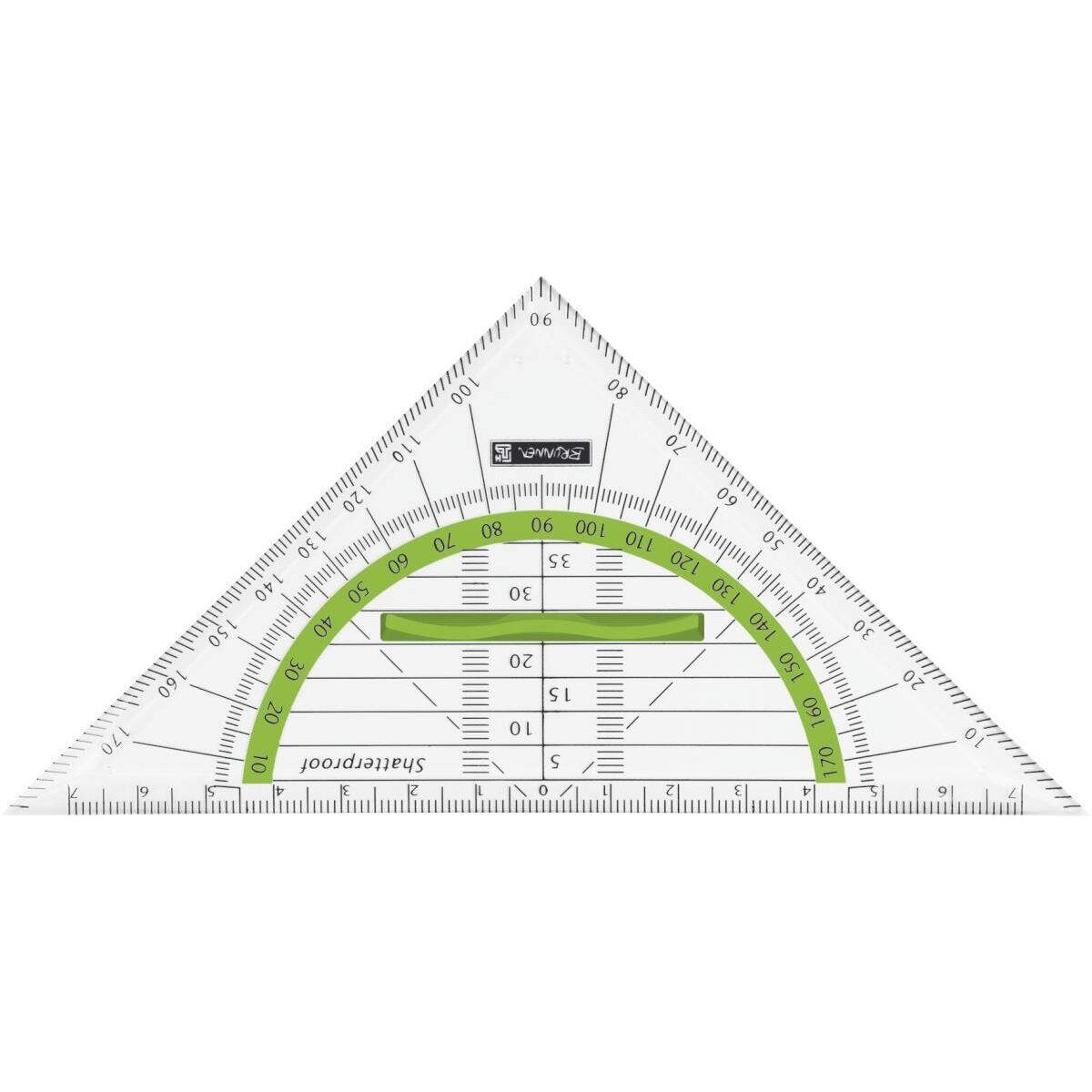 BRUNNEN Geometrie-Dreieck, bruchsicher Colour Code, kiwi, 16cm