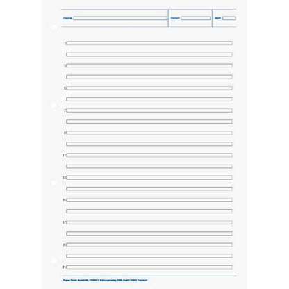 BRUNNEN Kieser-Block A4, 50 Blatt, gelocht, Lineatur 3