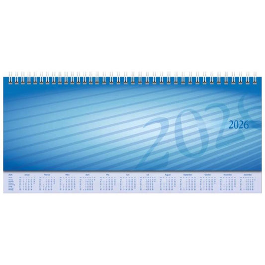 BRUNNEN Querterminbuch Jahr 2026 297 × 105 mm Karton blau Mod. Sequenz