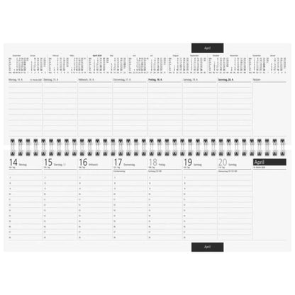 BRUNNEN Querterminbuch Jahr 2026 297 × 105 mm Karton blau Mod. Sequenz