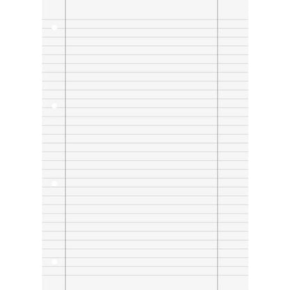 BRUNNEN Schulblock grau A4, 50 Blatt, gelocht, LIneatur 27