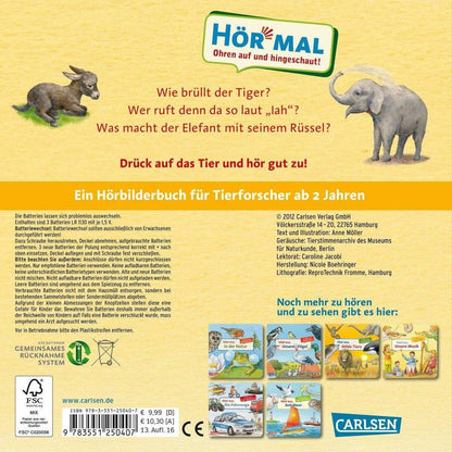 Carlsen Verlag Hör mal - Im Zoo, Soundbuch