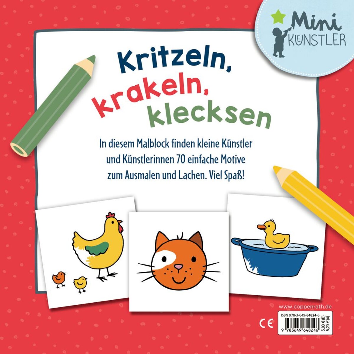 Coppenrath Verlag Mein allererster Ausmalspaß: Bauernhof-Motive (Mini-Künstl.)