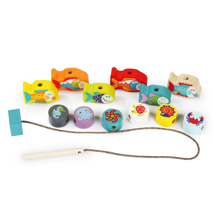 Cubika Schnürspielzeug Fädelspiel «Fische»