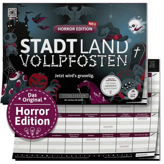 Denkriesen Stadt Land Vollpfosten - Horror Edition "Jetzt wird's gruselig"