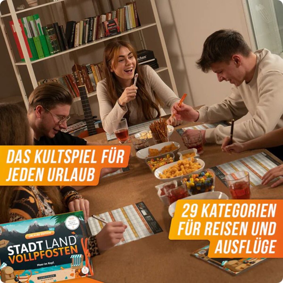 Denkriesen Stadt Land Vollpfosten - Urlaubs Edition "Meer im Kopf"