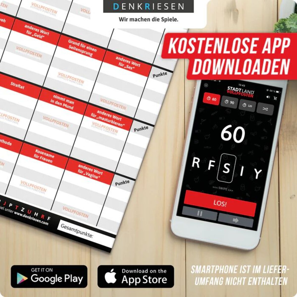 Denkriesen Stadt Land Vollpfosten - Rotlicht Edition