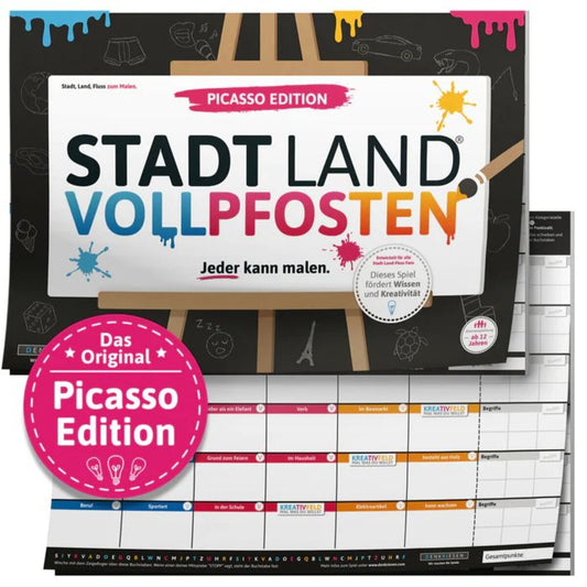 Denkriesen Stadt, Land, Vollpfosten - Picasso Edition "Jeder kann Malen"