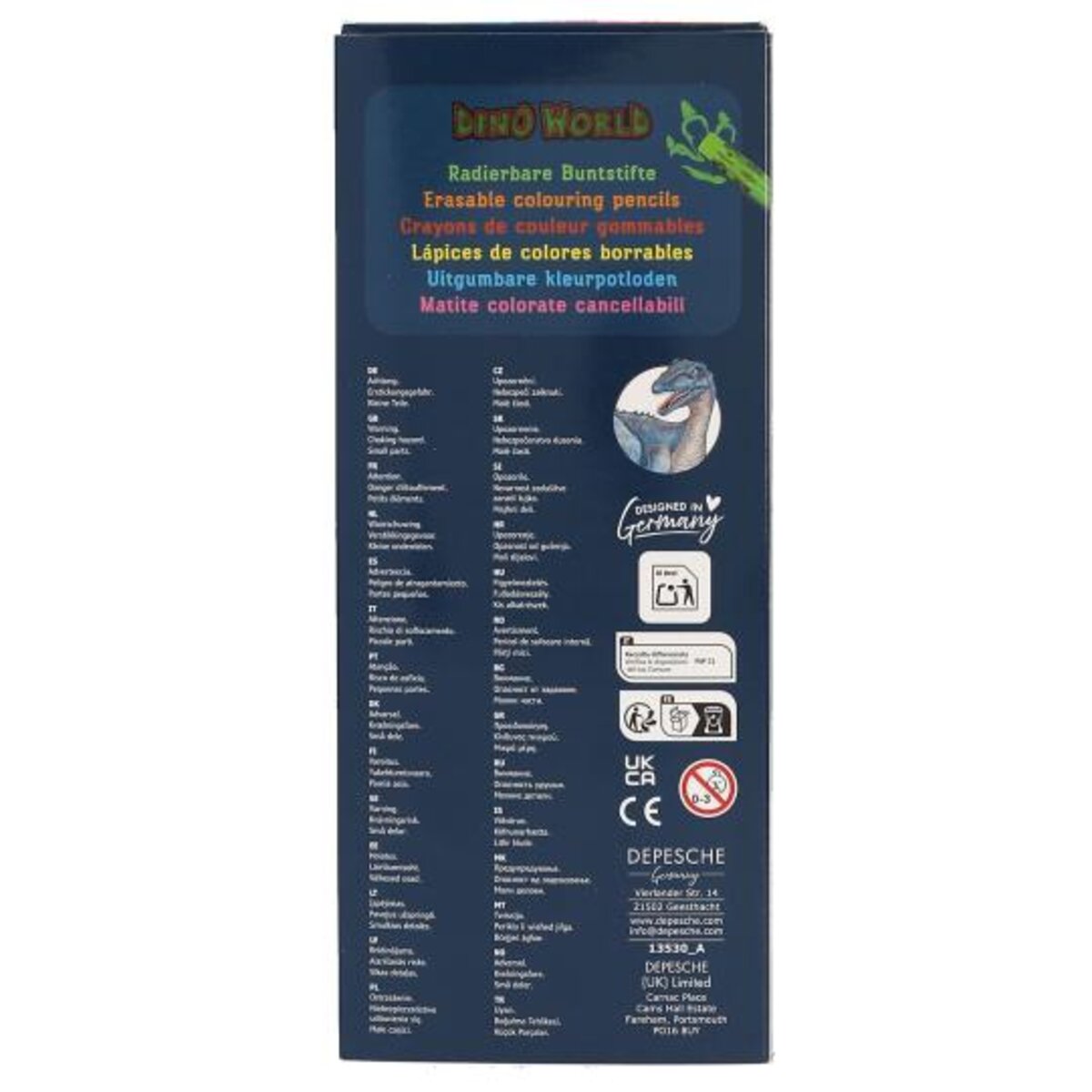 Depesche Dino World Radierbare Buntstifte