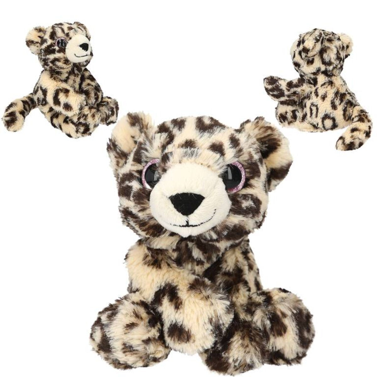 Depesche SNUKIS Plüsch Leopard mit Glitzeraugen 25 cm