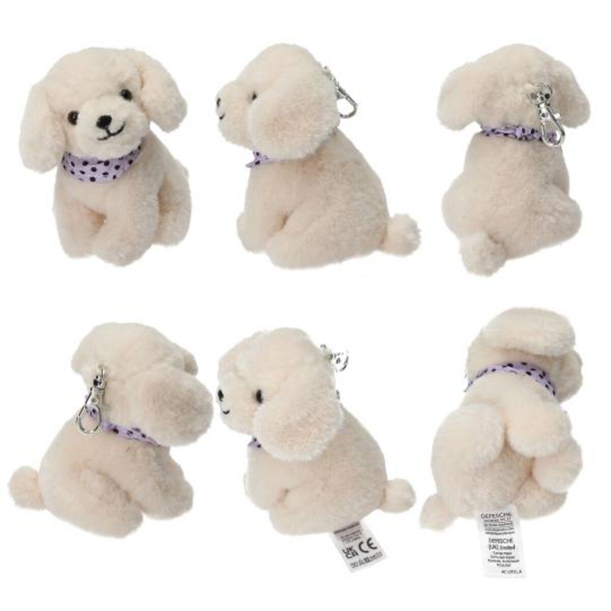 Depesche TOPModel 1 Plüschtier Hund Anhänger, 1 Stück, 4-fach sortiert