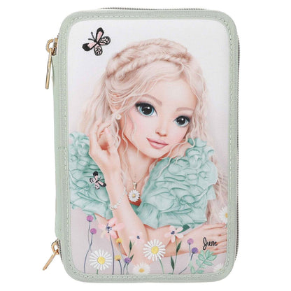 Depesche TOPModel 3fach Federtasche mit Stickerei Summer Feeling