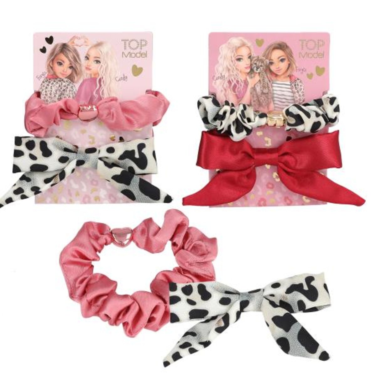 Depesche TOPModel Haarclip Schleife und Scrunchie Set LEOHEART, 2-fach sortiert