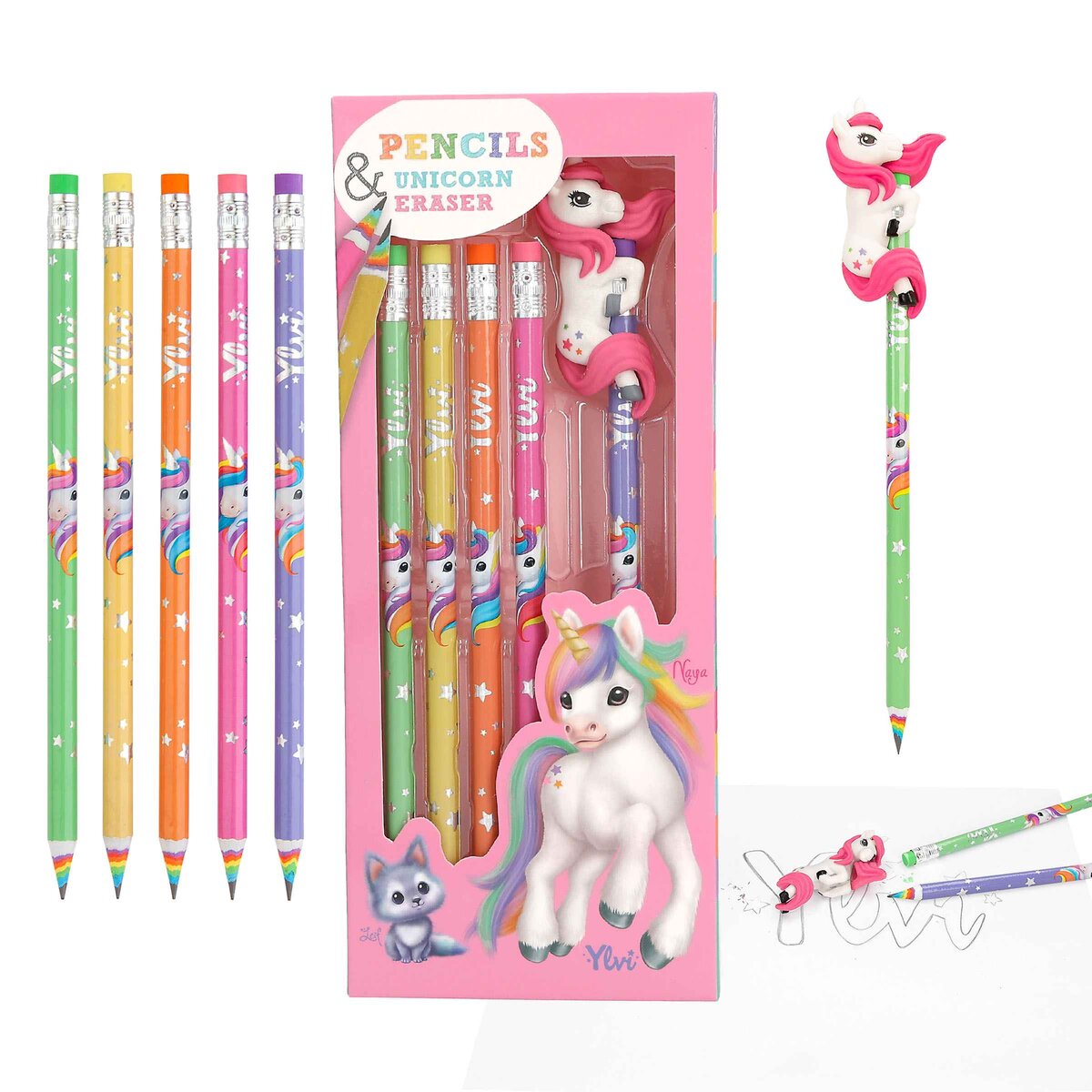 Depesche Ylvi Regenbogen Bleistift Set