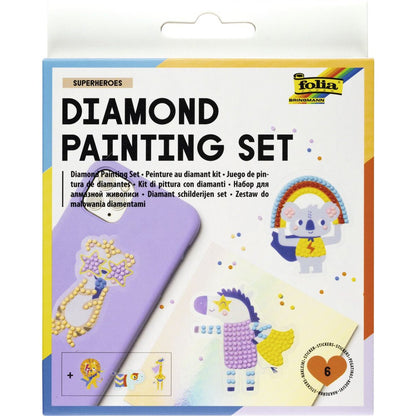 Diamond Painting Set Superhelden, 6 Teile