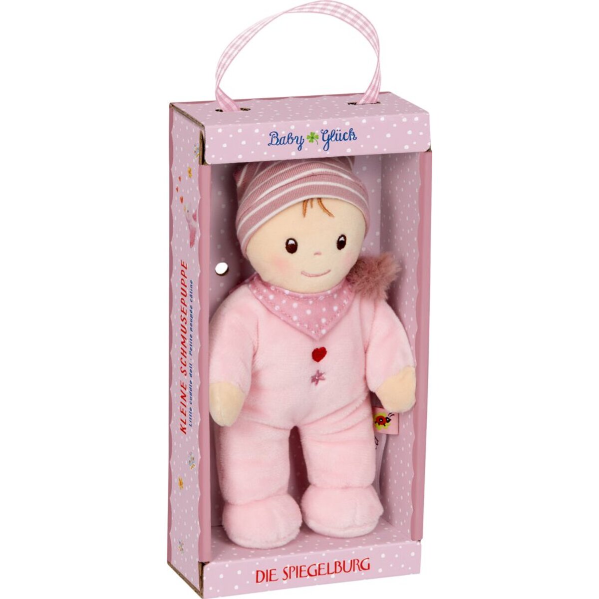 Die Spiegelburg Kleine Schmusepuppe, rosa - BabyGlück