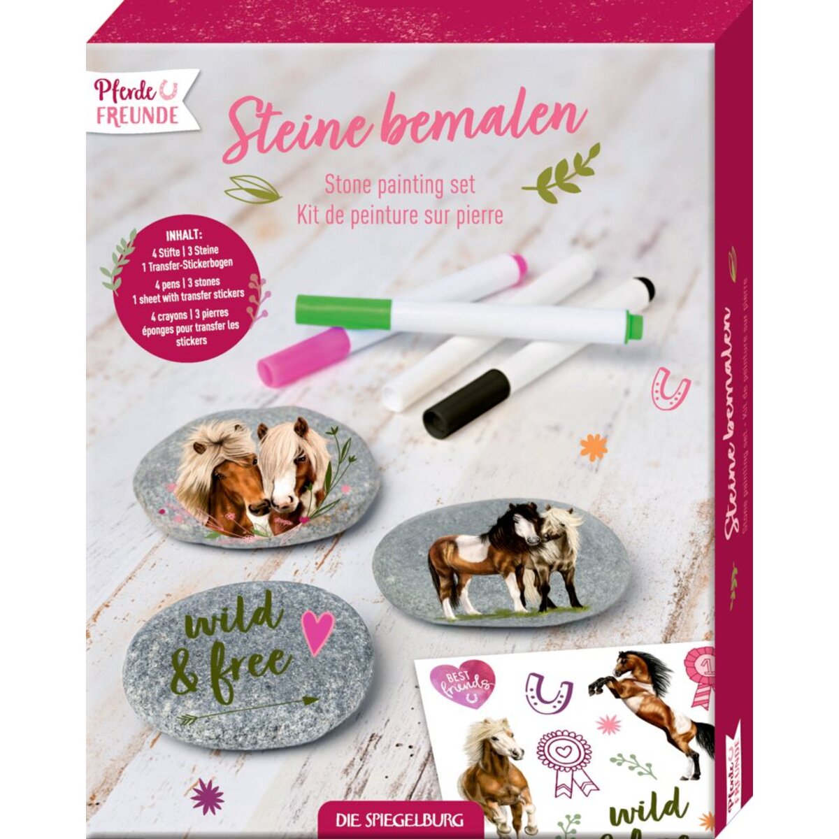 Die Spiegelburg Steine bemalen - Pferdefreunde