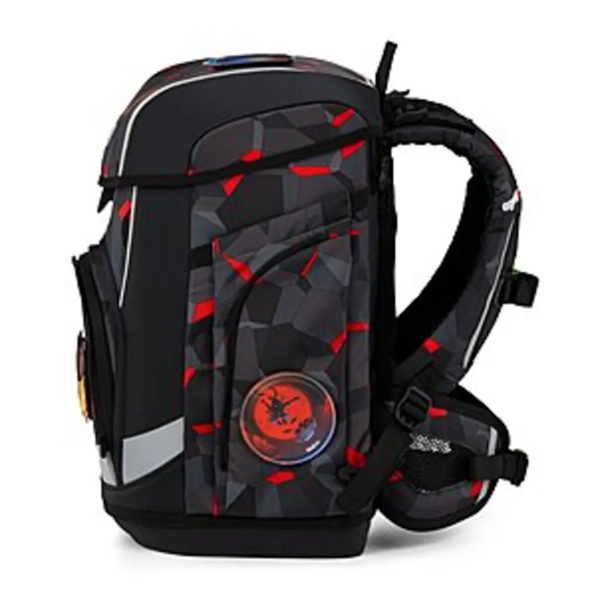 ergobag Cubo Light Schulranzen-Set TaekBärdo, 5 teilig grau rot 19 Liter 2025