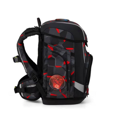 ergobag Cubo Light Schulranzen-Set TaekBärdo, 5 teilig grau rot 19 Liter 2025