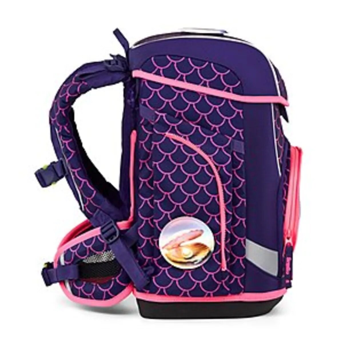 ergobag Cubo Light Schulranzen-Set PerlentauchBär, 5-teilig rosa lila 19 Liter 2025