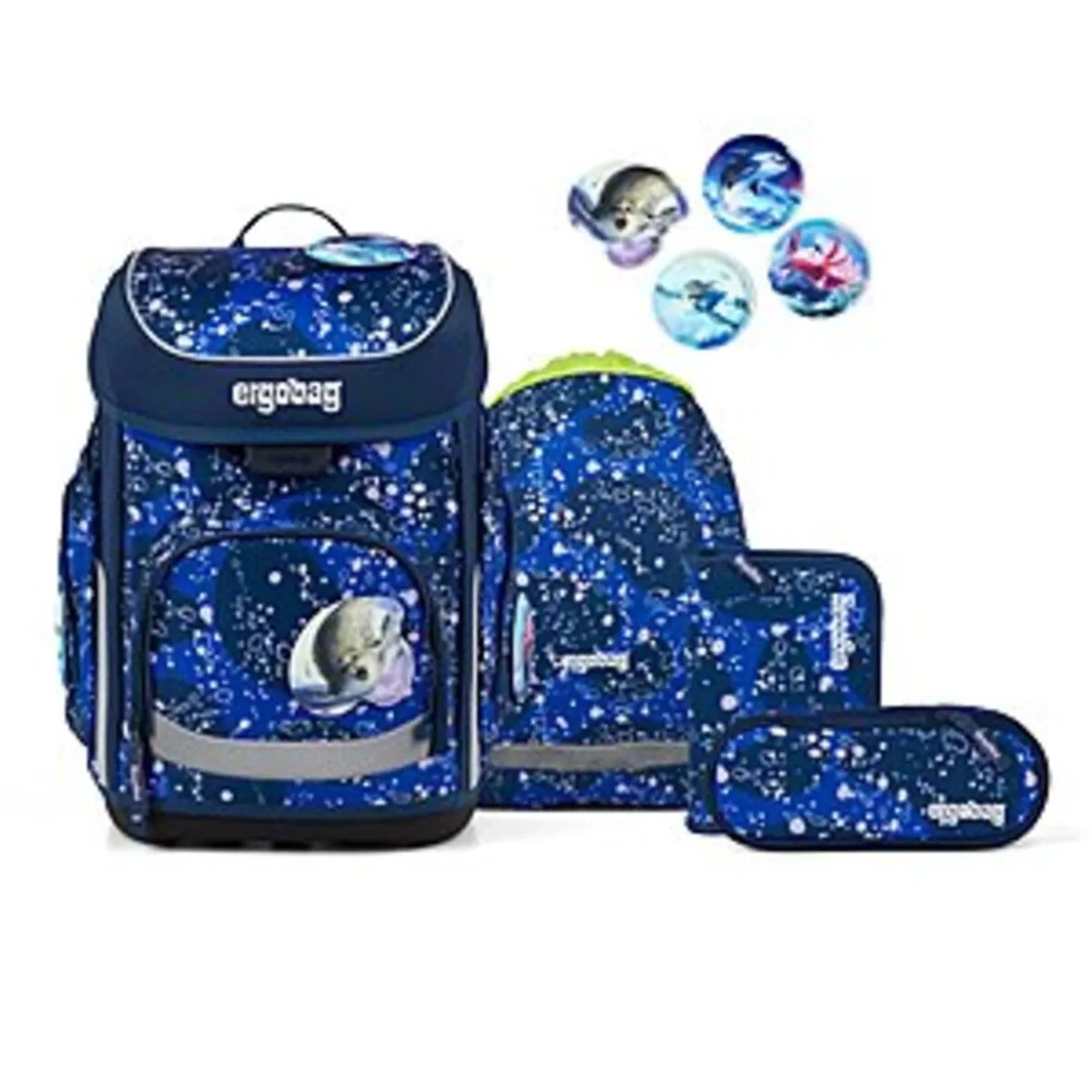 ergobag cubo set Schulranzen-Set OzeanBärwohner, 5-teilig Blau 19 Liter 2025
