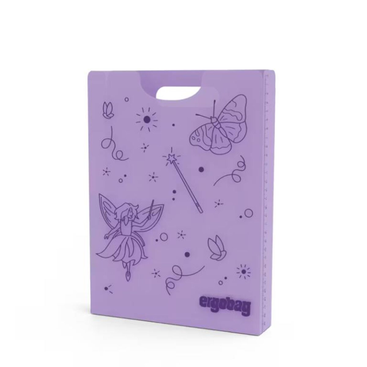 ergobag Heftebox mit Griff Fee DIN A4 lila 24 x 31 x 5 cm
