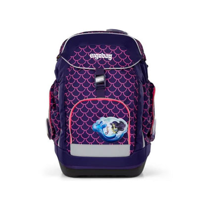 ergobag Maxi Schulranzen-Set PerlentauchBär, 6-teilig Rosa, Lila 24 Liter 2025