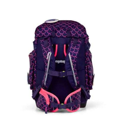 ergobag Maxi Schulranzen-Set PerlentauchBär, 6-teilig Rosa, Lila 24 Liter 2025