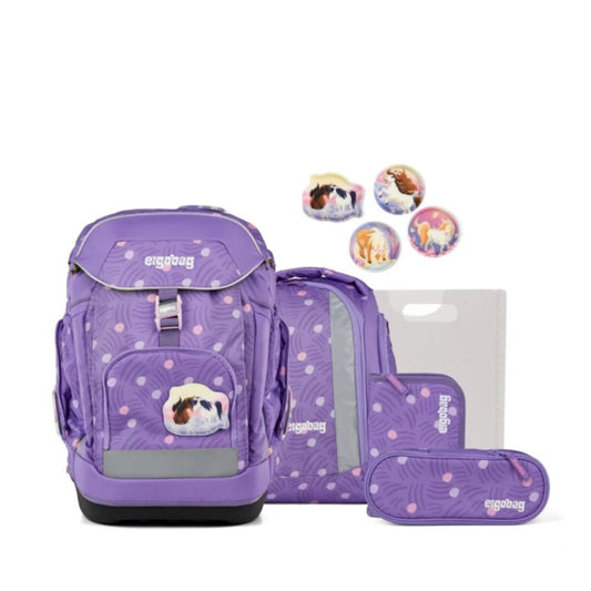 ergobag Pack Set Schulranzen-Set PonyBärparadies, 6-teilig Lila 20 Liter 2025