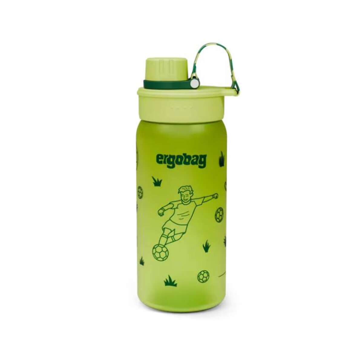 ergobag Trinkflasche Fußball grün 0,55 Liter Kunststoff 7.2 x 20.5 x 7.2 cm