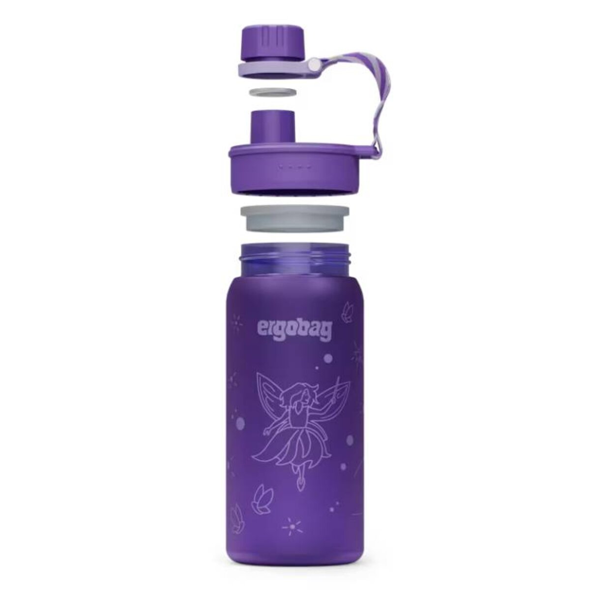 ergobag Trinkflasche Fee lila 0,55 Liter Kunststoff 7.2 x 20.5 x 7.2 cm