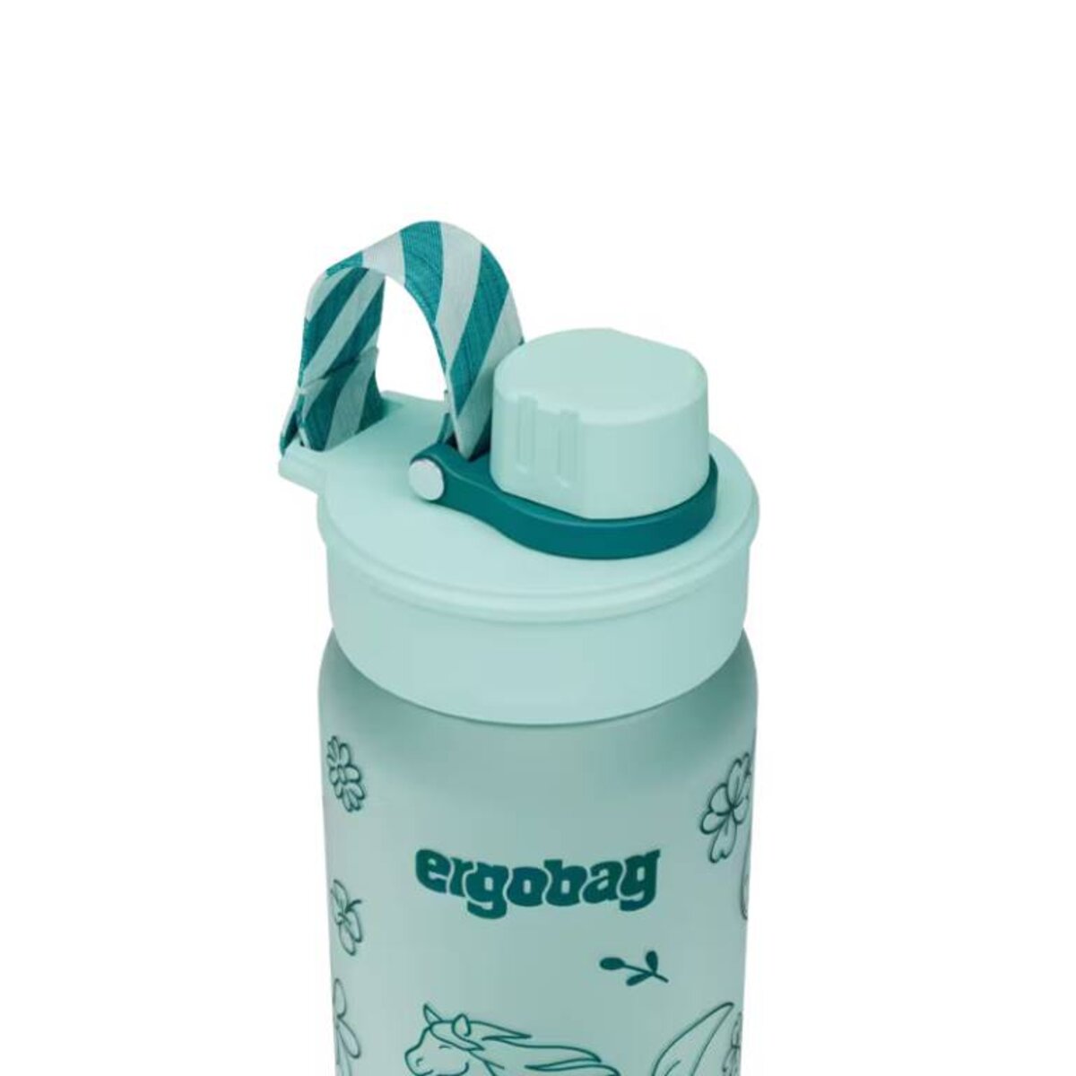 ergobag Trinkflasche Pferde türkis 0,55 Liter Kunststoff 7.2 x 20.5 x 7.2 cm