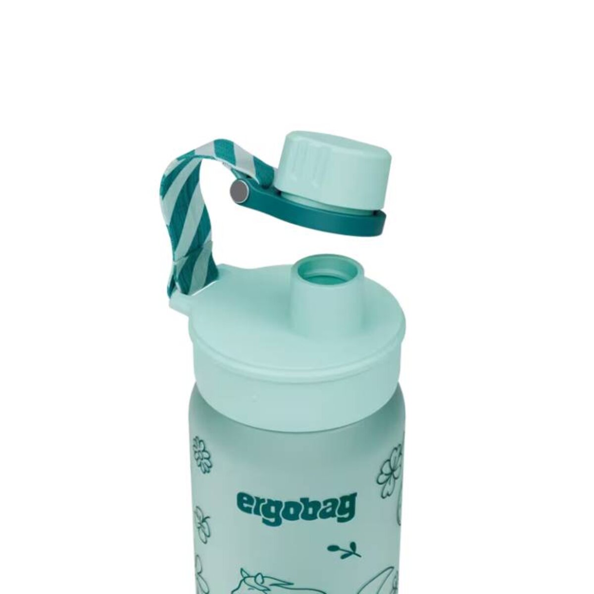 ergobag Trinkflasche Pferde türkis 0,55 Liter Kunststoff 7.2 x 20.5 x 7.2 cm