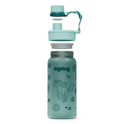 ergobag Trinkflasche Pferde türkis 0,55 Liter Kunststoff 7.2 x 20.5 x 7.2 cm