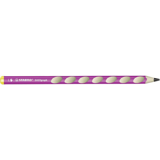 Ergonomischer Dreikant-Bleistift für Linkshänder - STABILO EASYgraph in pink - Einzelstift - Härtegrad B