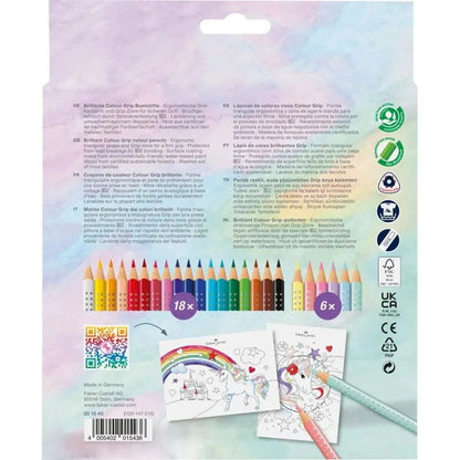 Faber-Castell Buntstift Colour Grip Einhorn 18+6