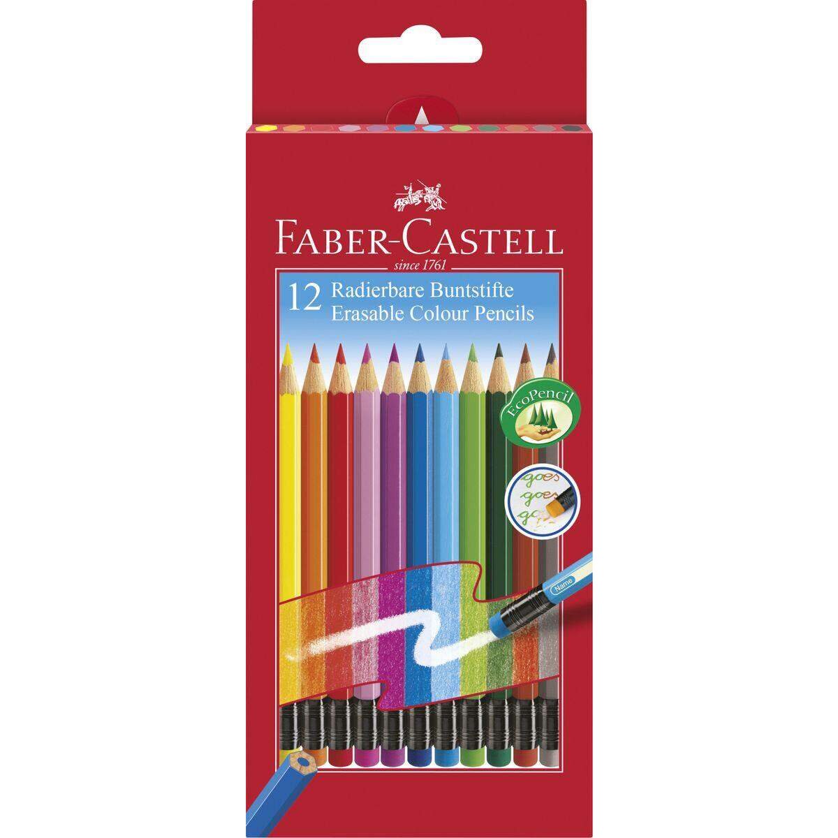 Faber-Castell Radierbare Farbstifte 12er