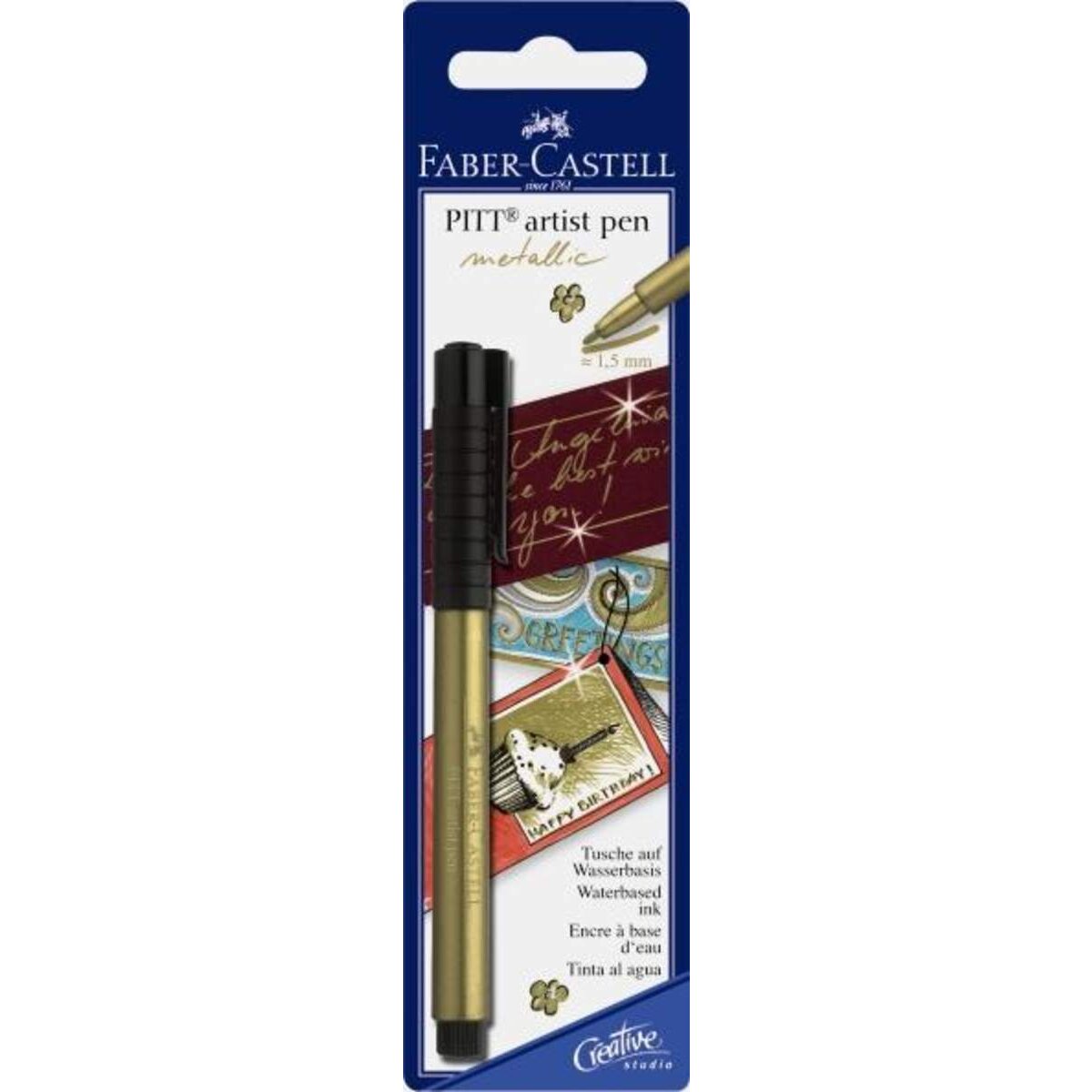 Faber-Castell Tuschestift PITT® artist pen, gold