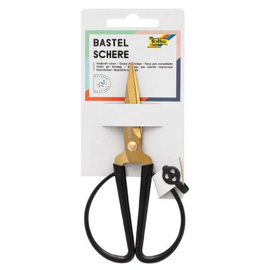 Folia Bastelschere schwarz/gold ,14,5cm