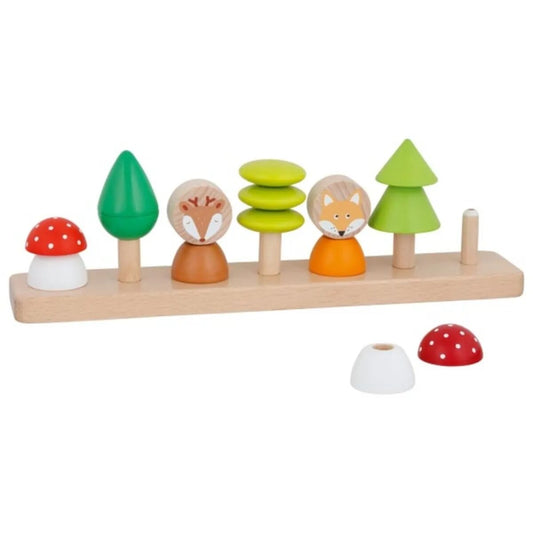 goki Farben- und Formensortierspiel Kleine Waldfreunde