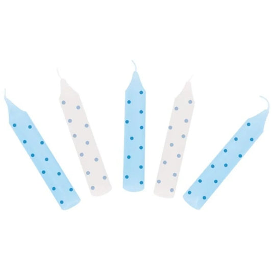 goki Geburtstagskerzen-Set, blau gepunktet