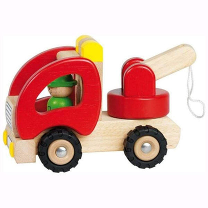 goki Holzauto Abschleppwagen