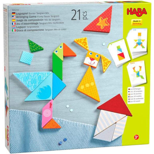HABA 305777 Legespiel Bunter Tangram-Mix