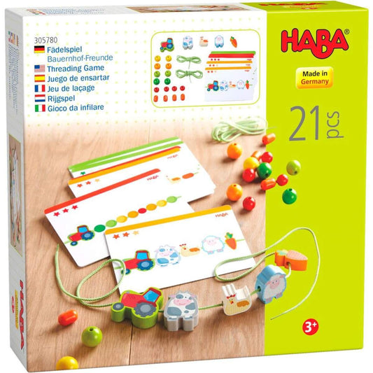 HABA 305780 Fädelspiel Bauernhof-Freunde