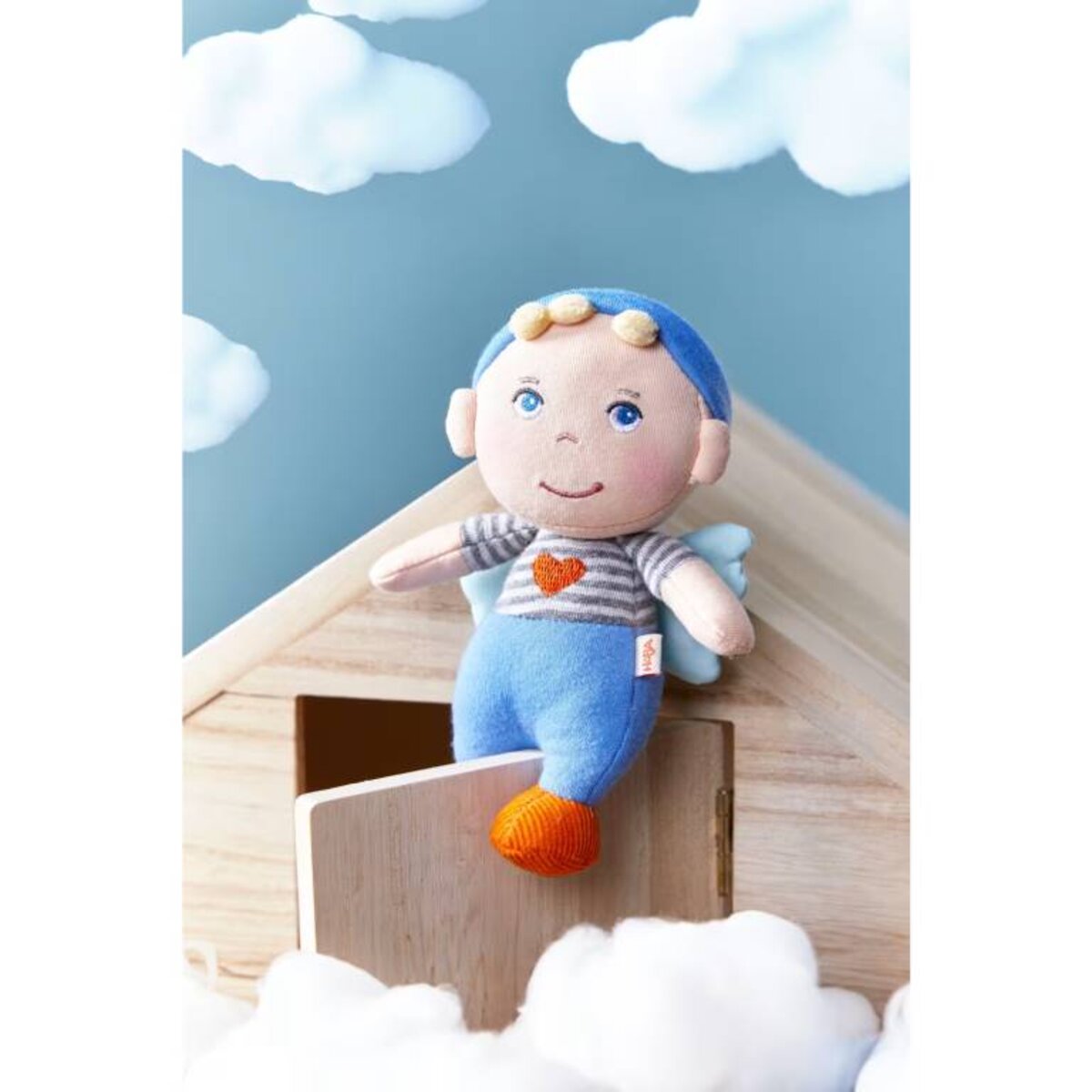 HABA Schutzengelpuppe Mats mit Flügel 15 cm Stoffpuppe