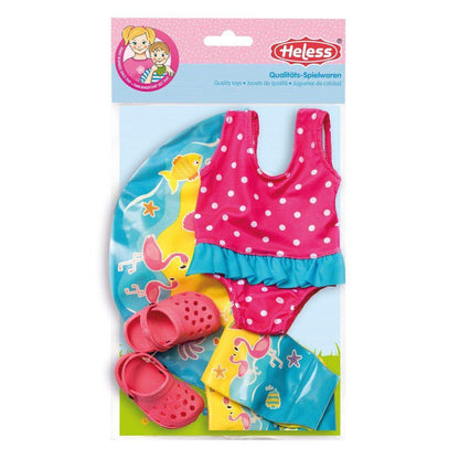 Heless Badeanzug, Clogs, Schwimmring und -flügel