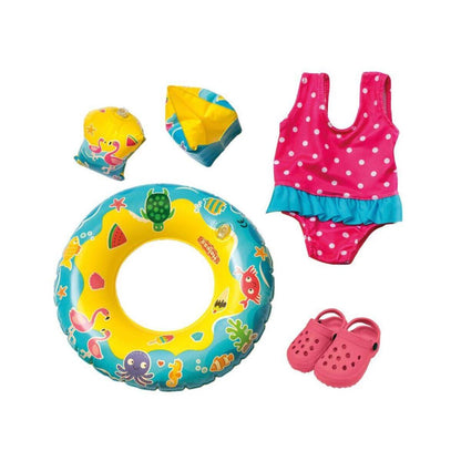 Heless Badeanzug, Clogs, Schwimmring und -flügel