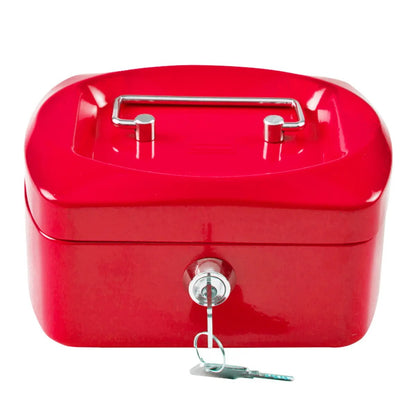 Idena Geldkassette 6", 155 x 120 x 90 mm, rot