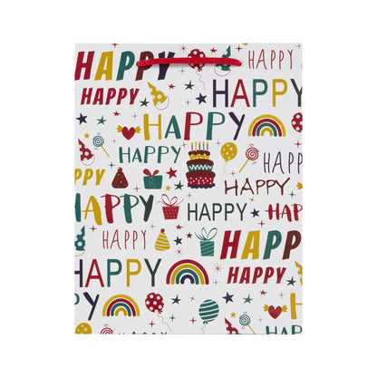 Idena Geschenktasche Happy Birthday 18 x 23 x 8 cm